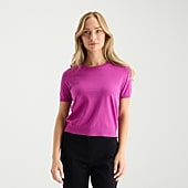 Liz Claiborne Womens Crew Neck Short Sleeve Pullover Sweater