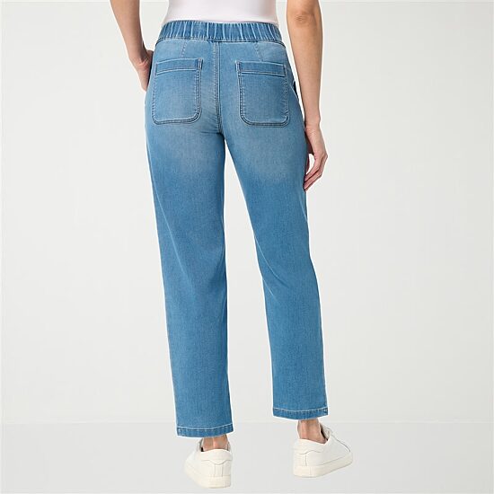 Gloria Vanderbilt Knitology Womens High Rise Relaxed Fit Jean