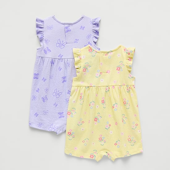Okie Dokie Baby Girls Sleeveless 2-pc. Romper