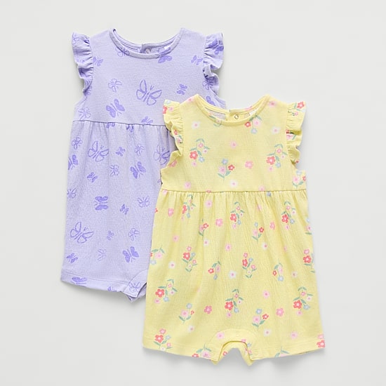 Okie Dokie Baby Girls Sleeveless 2-pc. Romper
