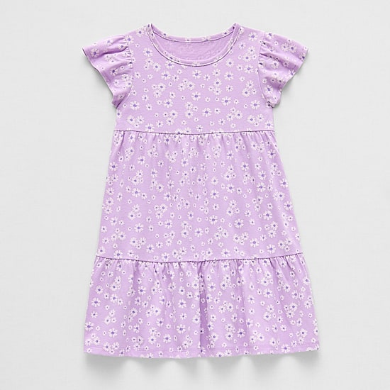 Thereabouts Little Girls Flutter Short Sleeve A-Line Dress