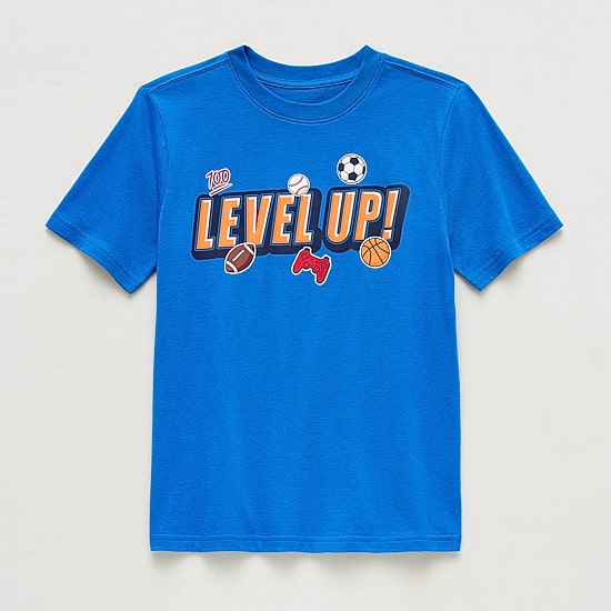 Xersion Little & Big Kid Boys Crew Neck Short Sleeve Regular Fit Graphic T-Shirt