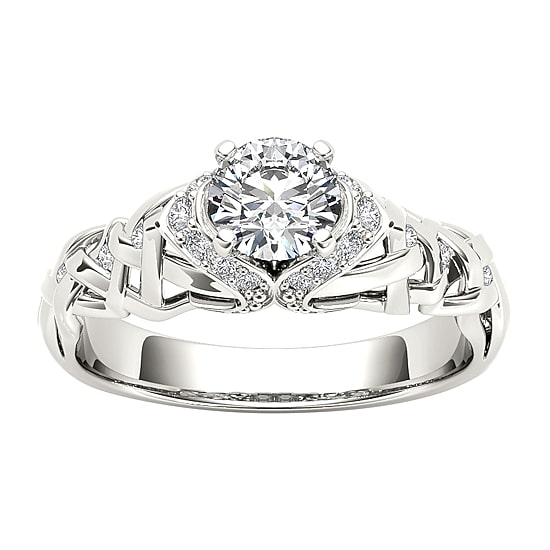 1/2 CT.T.W. Natural Round Diamond 14K Gold Engagement Ring