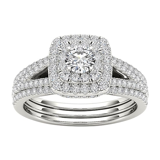 1 CT.T.W. Natural Diamond 10K Gold Bridal Set