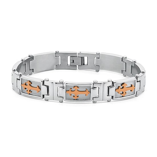 Men's Cross Bracelet Stainless Steel