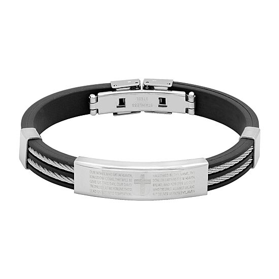 Steeltime Mens Stainless Steel 8 Inch Solid Hypoallergenic Id Bracelet