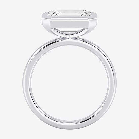 (F / Si1) Womens 3 CT. Lab Grown White Diamond 10K Gold Solitaire Engagement Ring