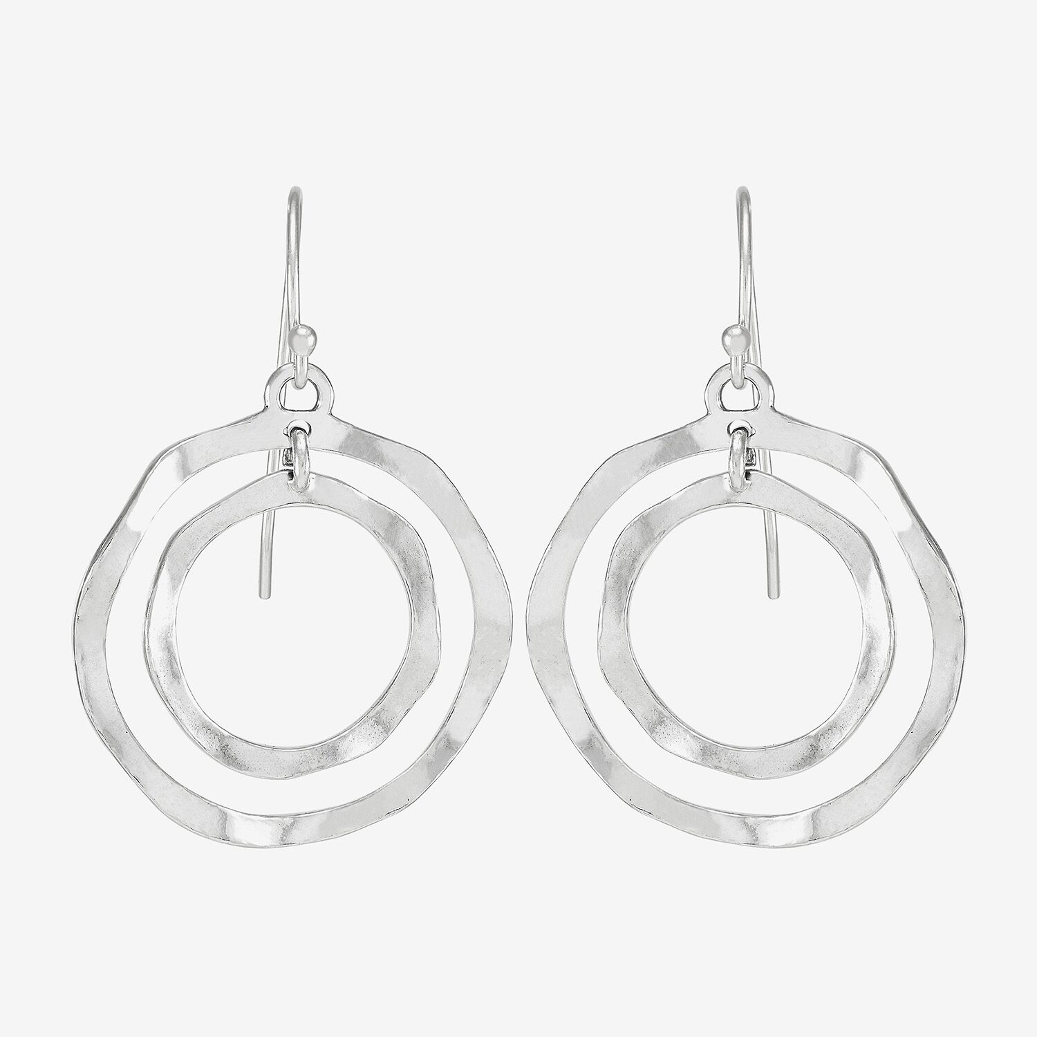 Silpada Womens Sterling Silver Circle Drop Earrings