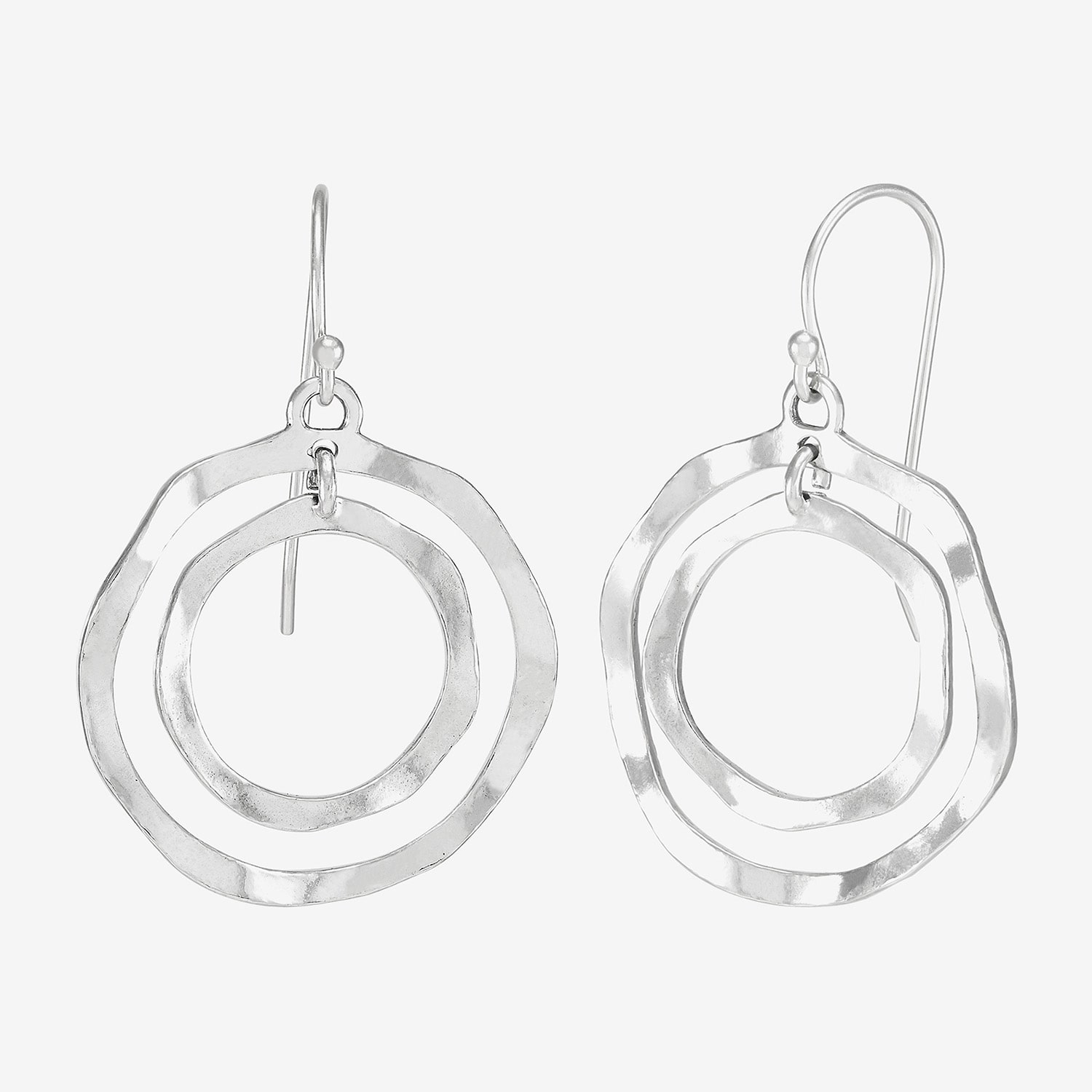 Silpada Womens Sterling Silver Circle Drop Earrings