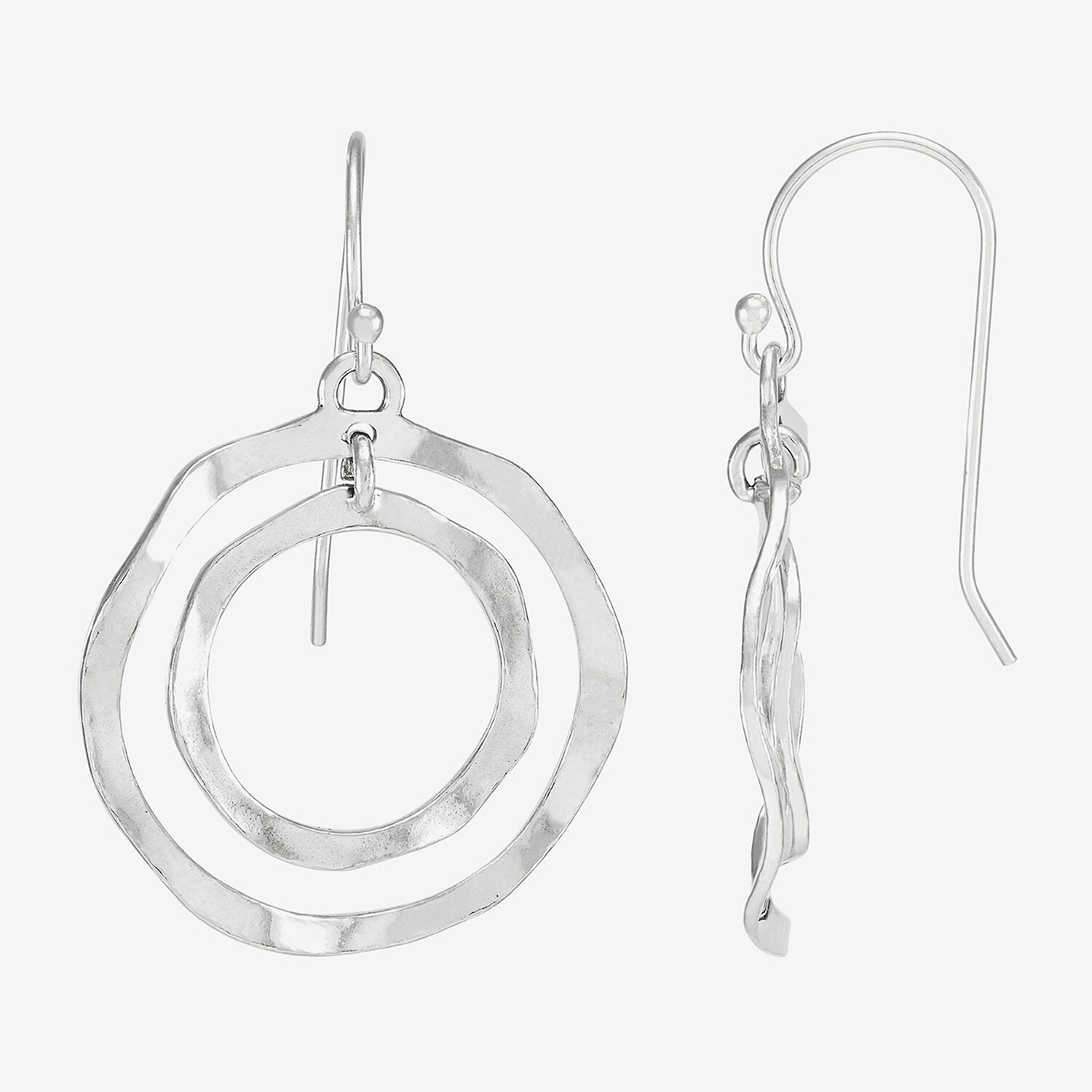 Silpada Womens Sterling Silver Circle Drop Earrings
