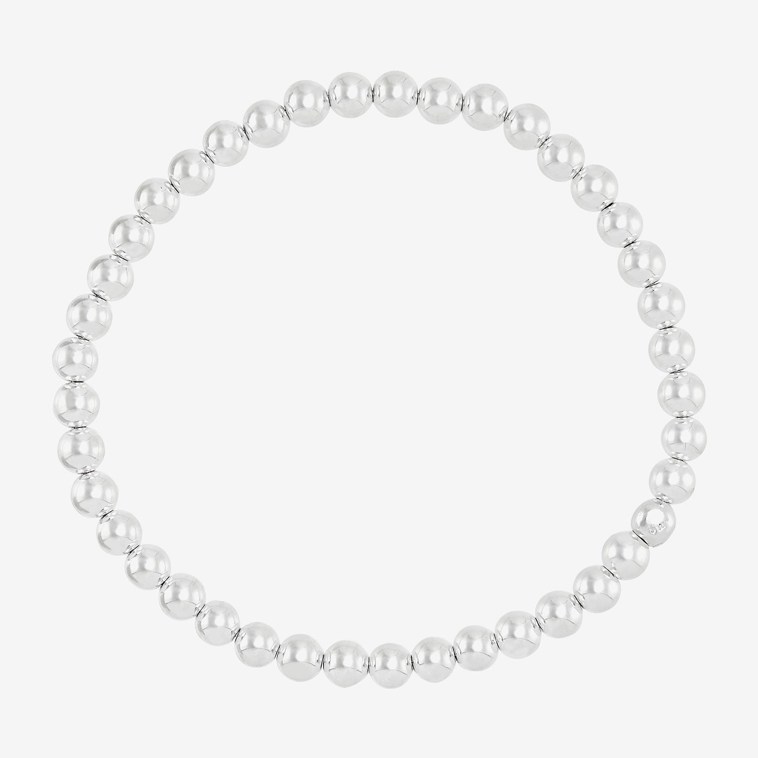 Silpada Womens Sterling Silver Round Beaded Bracelet