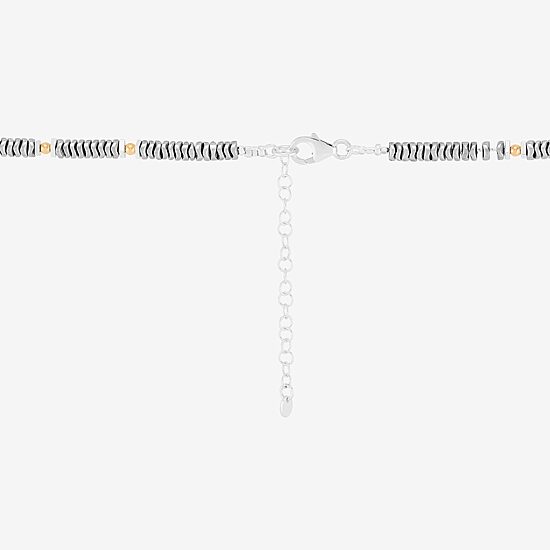 Silpada Womens Black Hematite Sterling Silver 18 Inch Beaded Necklace