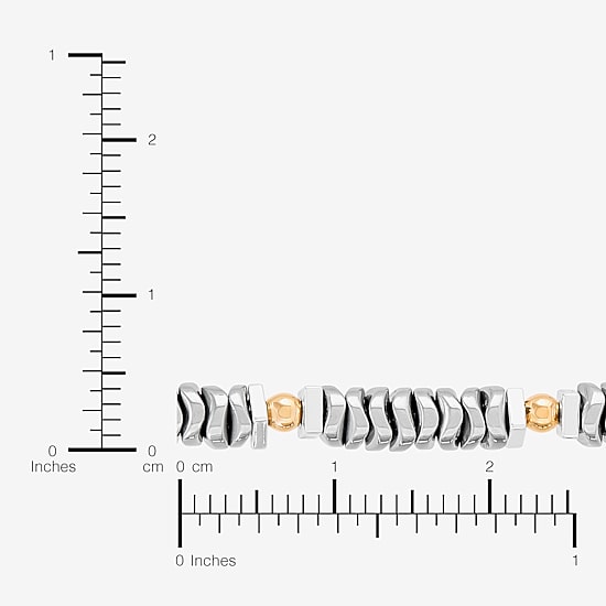 Silpada Womens Black Hematite Sterling Silver Beaded Bracelet