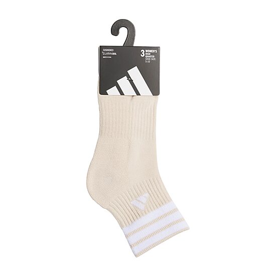 adidas Womens 3 Pair Quarter Ankle Socks