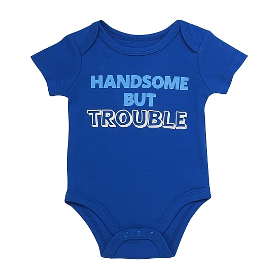 Baby Starters Baby Boys Round Neck Short Sleeve Bodysuit