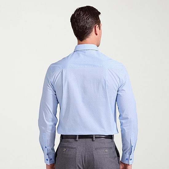 Nick Graham Mens Spread Collar Long Sleeve Stretch Fabric Shirt + Tie Set