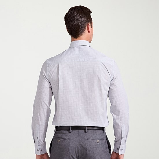 Nick Graham Mens Spread Collar Long Sleeve Stretch Fabric Shirt + Tie Set