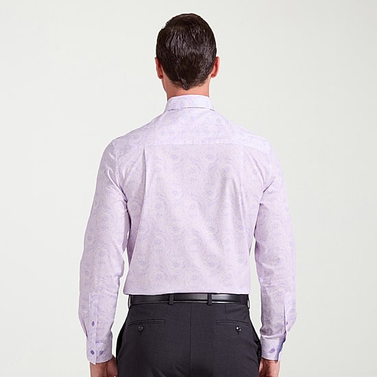 Nick Graham Mens Spread Collar Long Sleeve Stretch Fabric Shirt + Tie Set