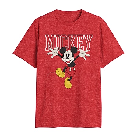 AMERICANA Mickey Mouse プリントTシャツ Mens Short Sleeve Americana Mickey Mouse Graphic T-Shirt, Color