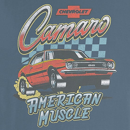 Novelty Camaro Mens Crew Neck Short Sleeve Classic Fit Big and Tall Graphic T-Shirt