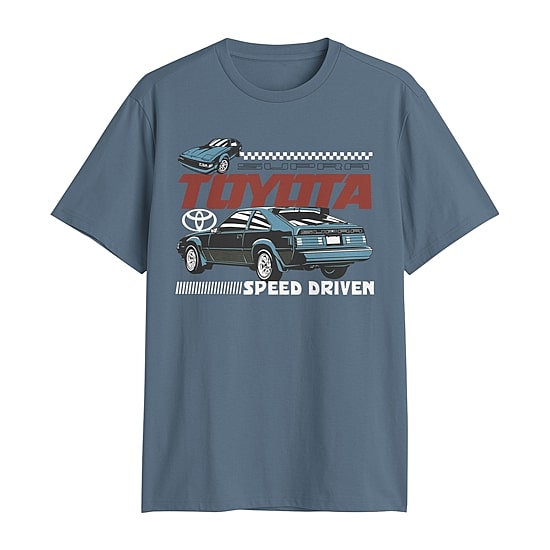 Novelty Toyota \N Mens Crew Neck Short Sleeve Classic Fit Big and Tall Graphic T-Shirt