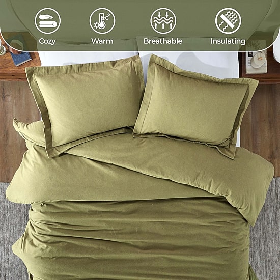 SUPERIOR® Rome Cotton Geometric Warm Reversible Duvet Cover
