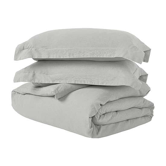 SUPERIOR® Orion Linen Garment Washed Soft Reversible Duvet Cover