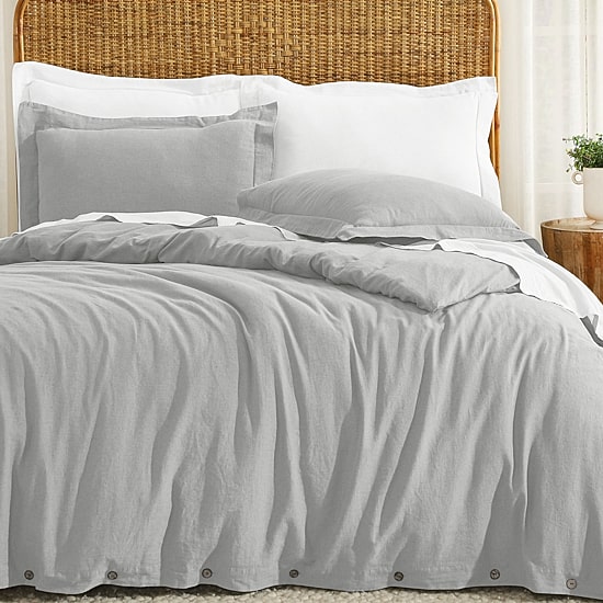 SUPERIOR® Orion Linen Garment Washed Soft Reversible Duvet Cover