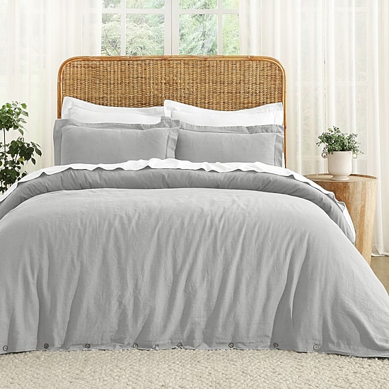 SUPERIOR® Orion Linen Garment Washed Soft Reversible Duvet Cover