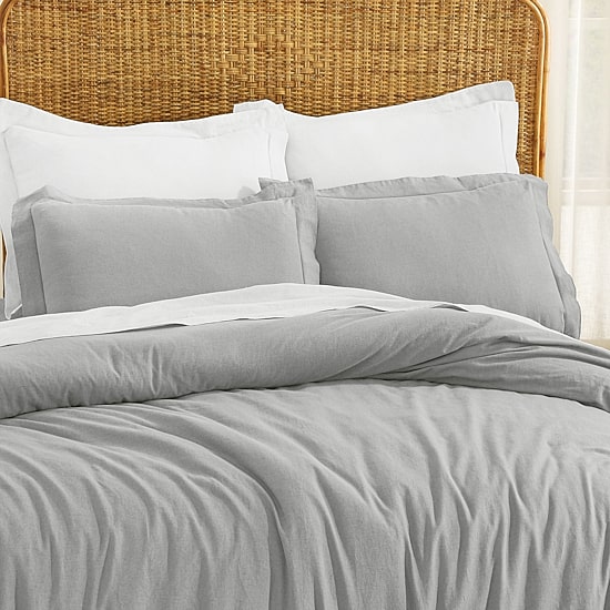 SUPERIOR® Orion Linen Garment Washed Soft Reversible Duvet Cover