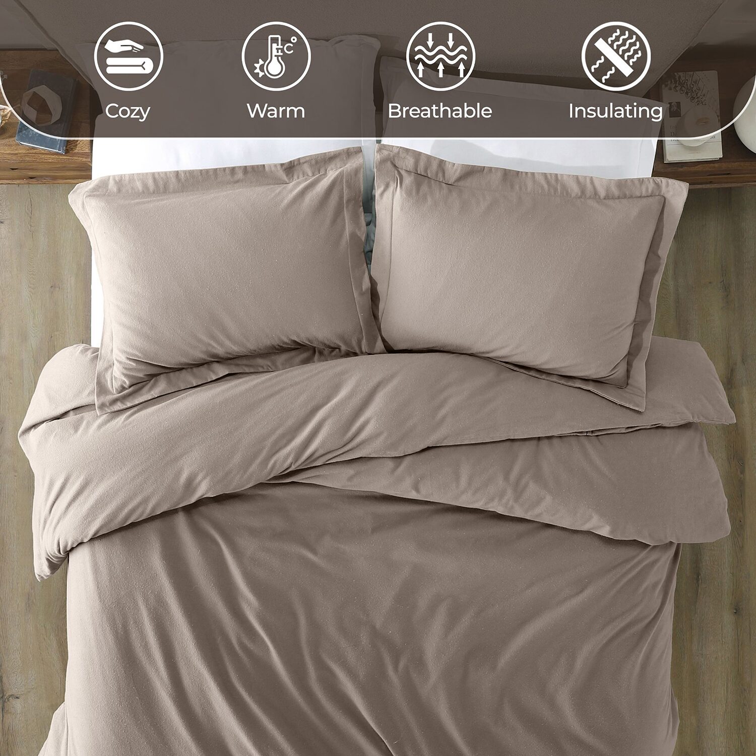 SUPERIOR® Rome Cotton Geometric Warm Reversible Duvet Cover