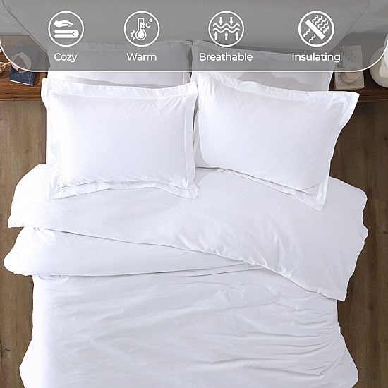 SUPERIOR® Rome Cotton Geometric Warm Reversible Duvet Cover