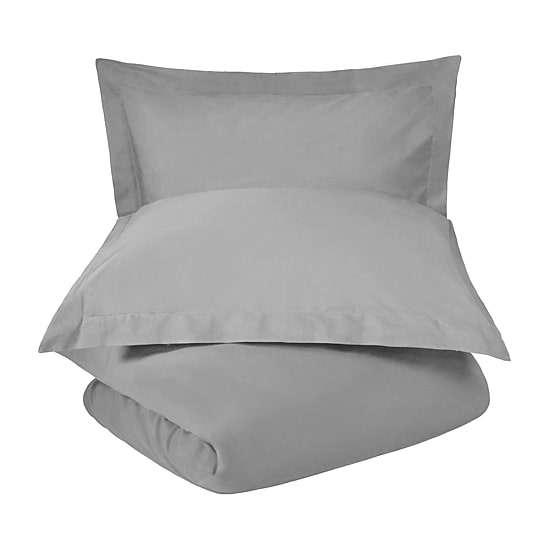 SUPERIOR® Percale Cotton Crisp Cool Breathable Reversible Duvet Cover
