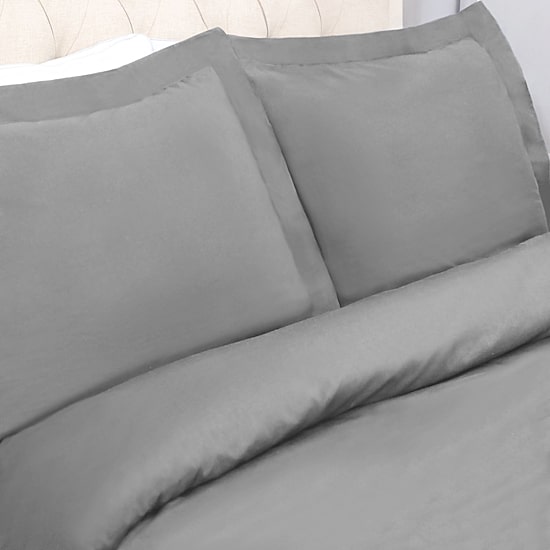 SUPERIOR® Percale Cotton Crisp Cool Breathable Reversible Duvet Cover