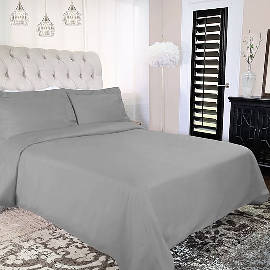 SUPERIOR® Percale Cotton Crisp Cool Breathable Reversible Duvet Cover