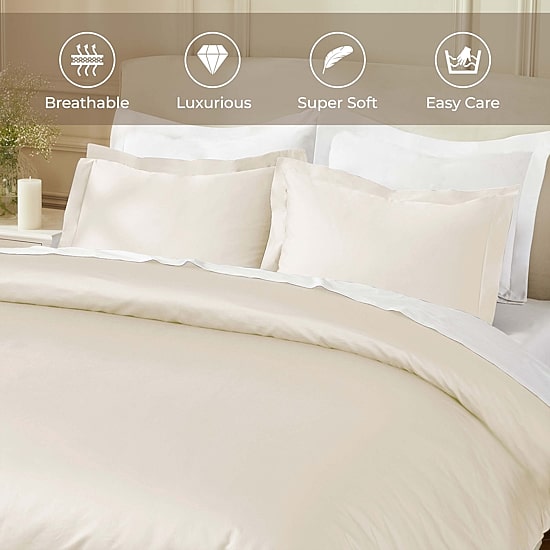 SUPERIOR® Egyptian Cotton 850tc Luxury Sateen Reversible Duvet Cover