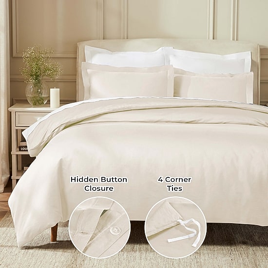 SUPERIOR® Egyptian Cotton 850tc Luxury Sateen Reversible Duvet Cover