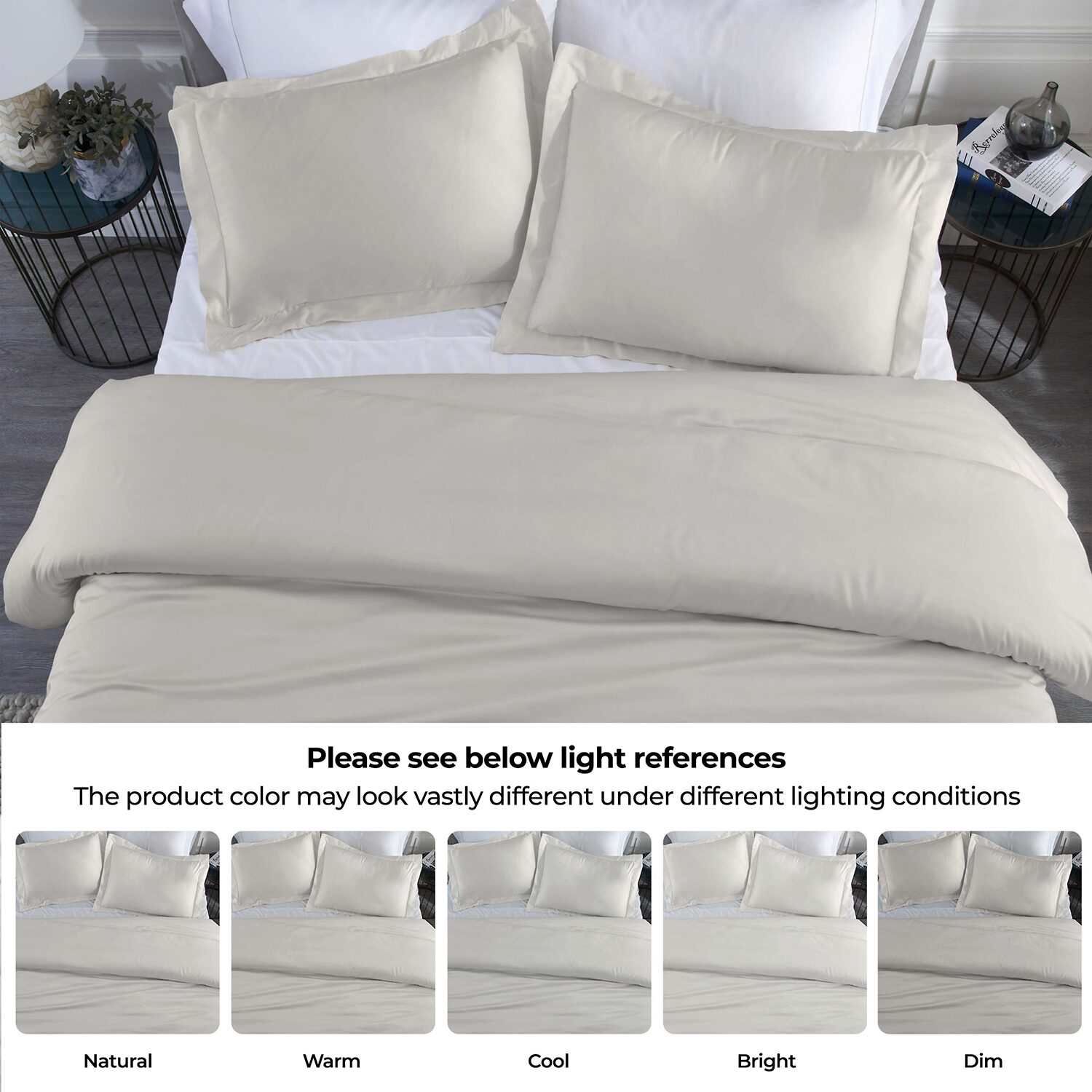 SUPERIOR® Beechwood Modal 400tc Premium Cooling Reversible Duvet Cover