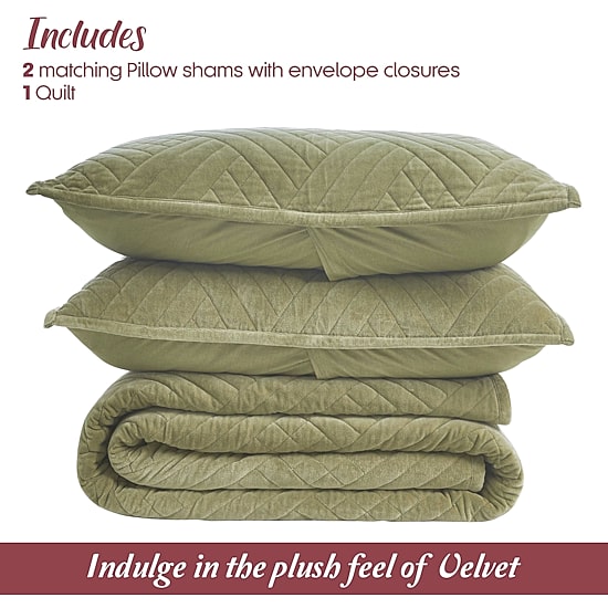 SUPERIOR® Karina Cotton Velvet Geometric Glam Quilt