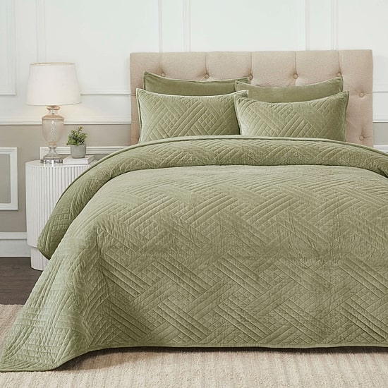 SUPERIOR® Karina Cotton Velvet Geometric Glam Quilt