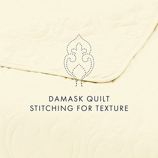 Casual Comfort Damask Stitch Quilt Set