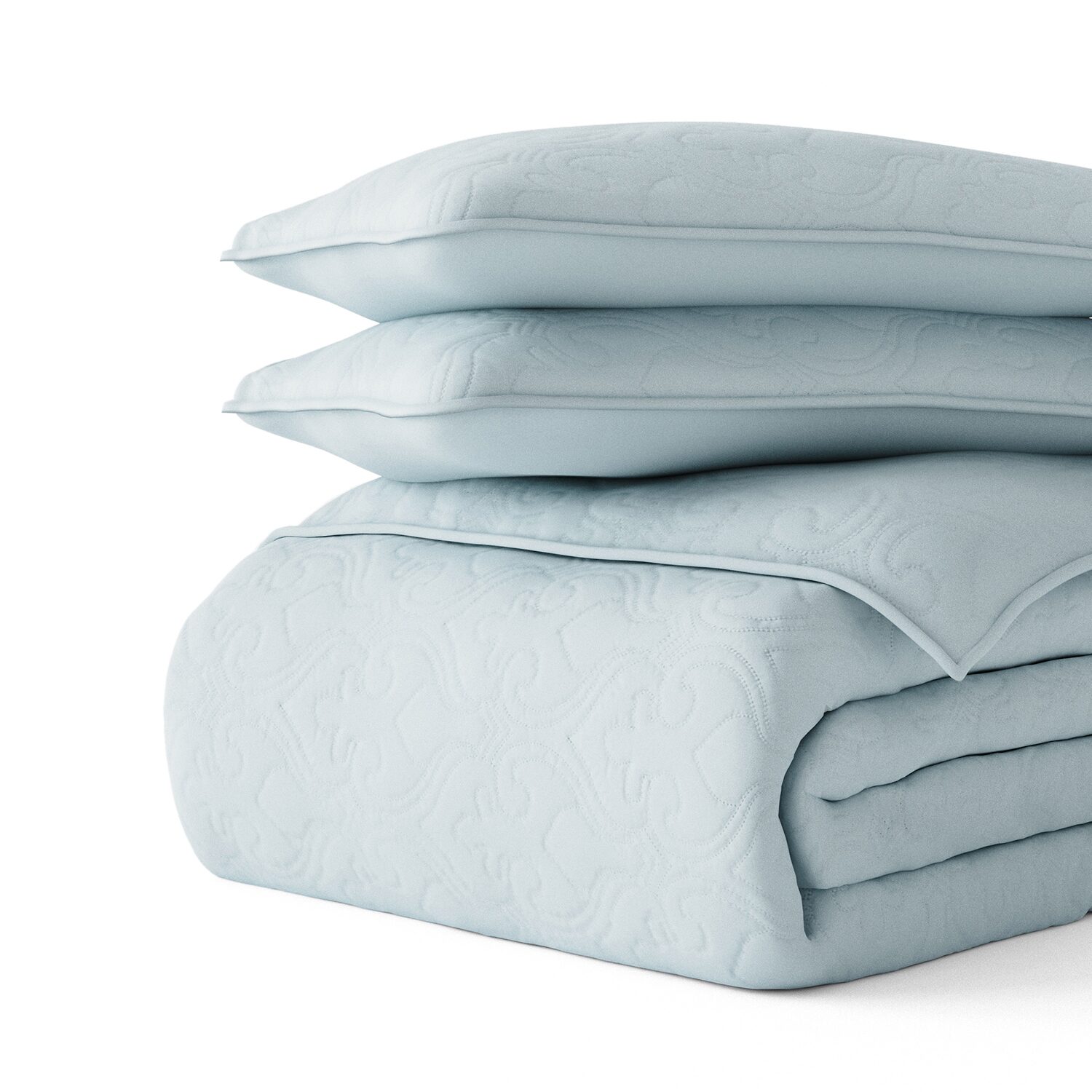 Casual Comfort Damask Stitch Quilt Set