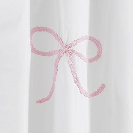 Truly Soft Textured Bows Shower Curtain
