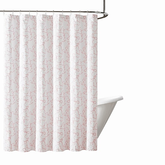 Truly Soft Printed Bow Shower Curtain