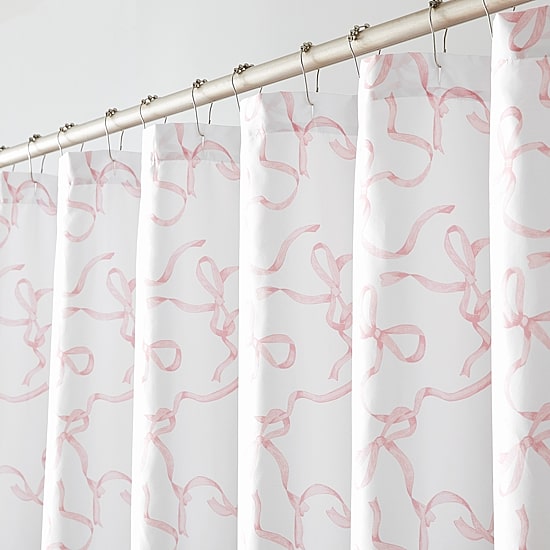 Truly Soft Printed Bow Shower Curtain