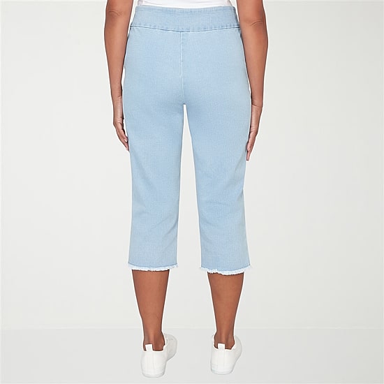 Alfred Dunner Classics Womens Mid Rise Capri Jean