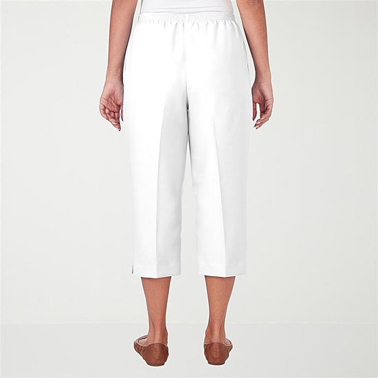 Alfred Dunner Classics Womens Straight Mid Rise Capri Pant