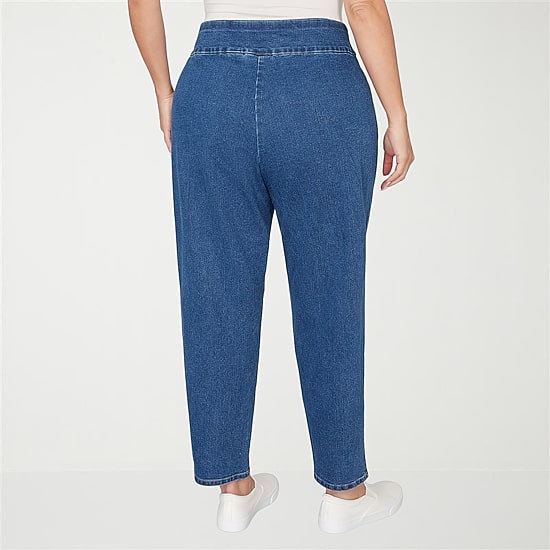 Alfred Dunner Austin Womens Mid Rise Straight Leg Jean