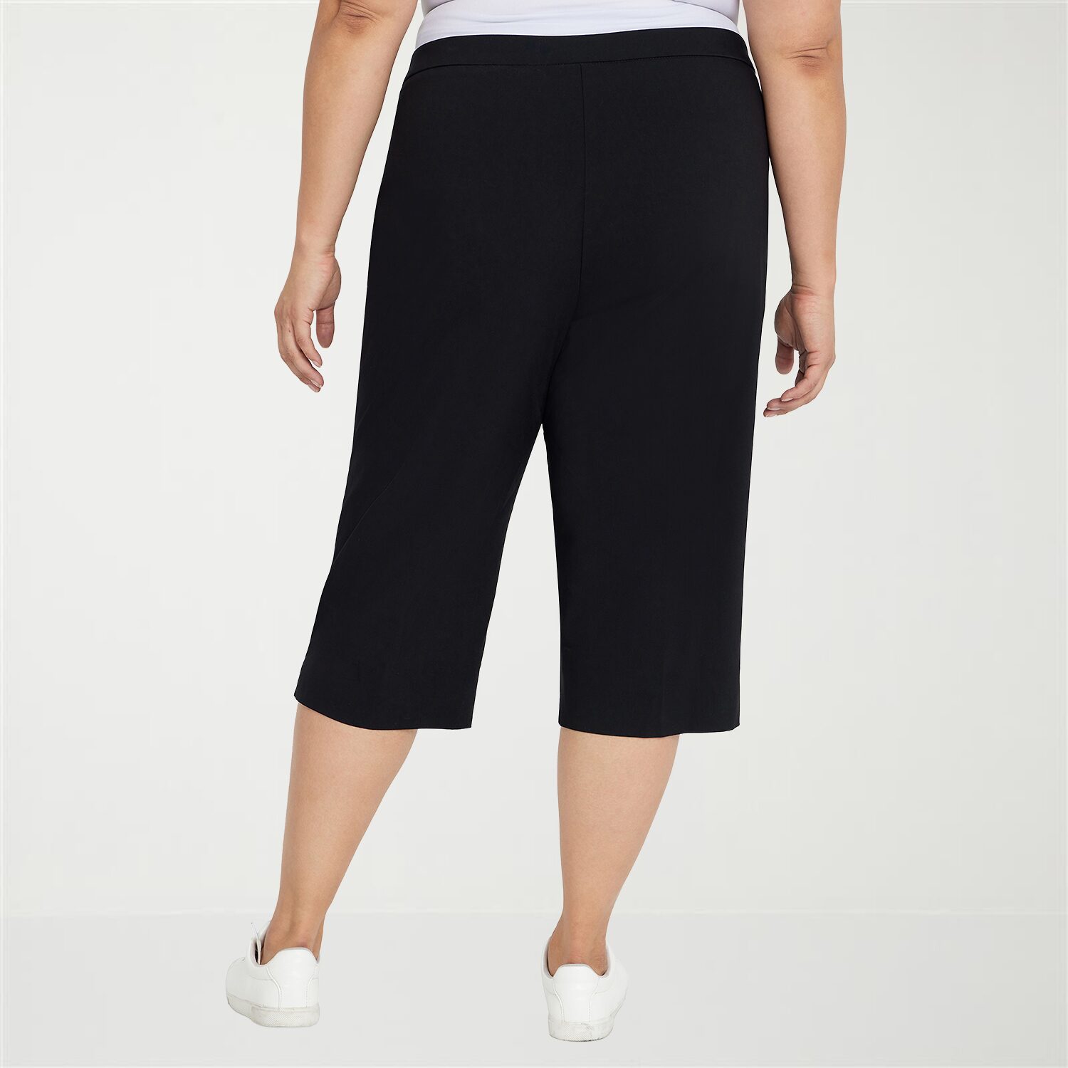 Alfred Dunner Classics Womens Plus STRETCH FABRIC Straight Mid Rise Capri Pant