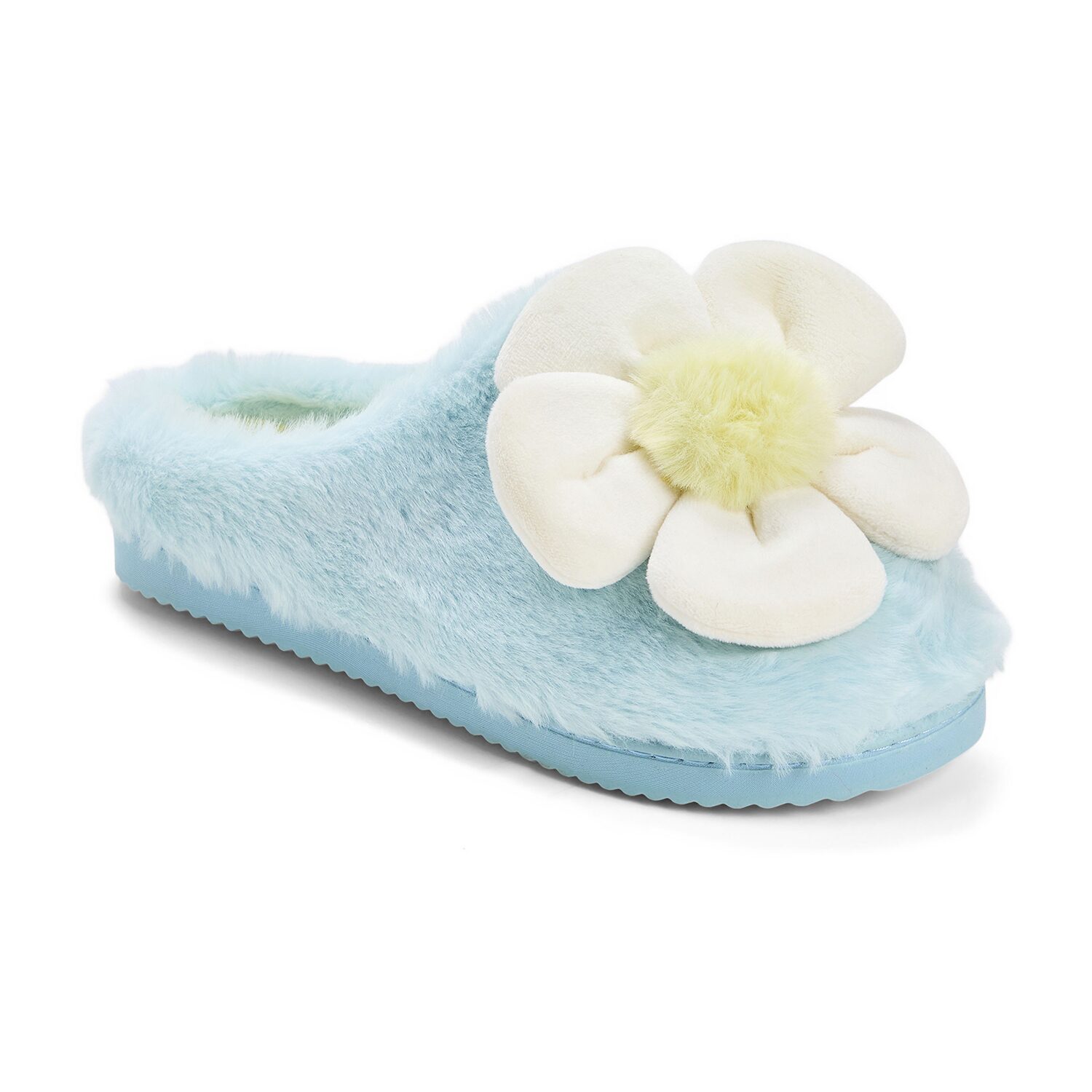 Dearfoams Rosie Furry Icon Womens Memory Foam Clog Slippers